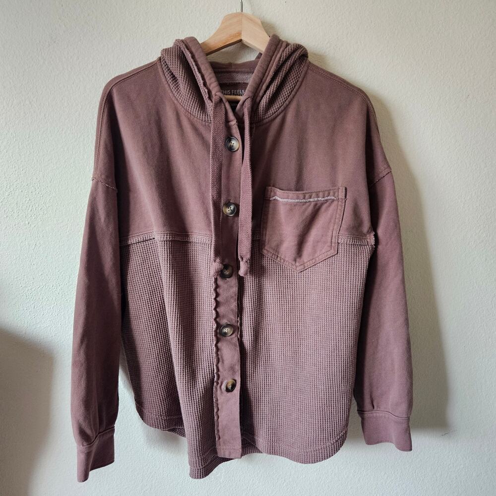 American Eagle AE Big Hug Hooded Shacket XS-L